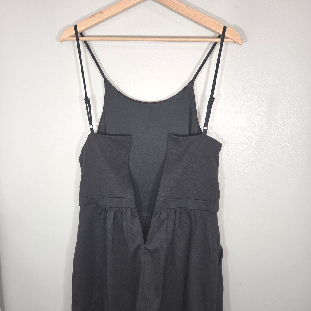 Alyce Paris Romper Womens M Black Fit Flare Strappy Skort Dress NWT - Picture 4 of 10